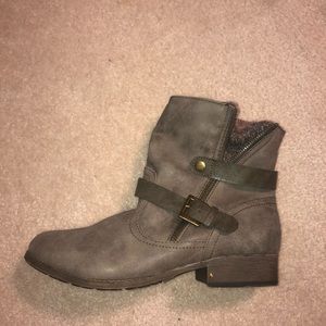 Grey ankle boots
